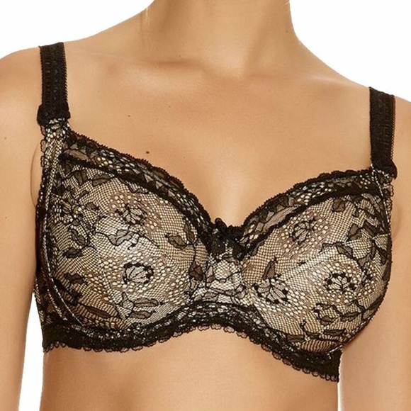 36J Fantasie Susanna Side Support Black Nude Bra - Picture 1 of 14